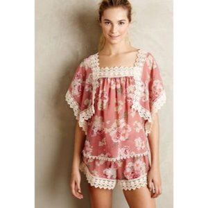 Anthropologie Eloise Nella Floral Top size XS